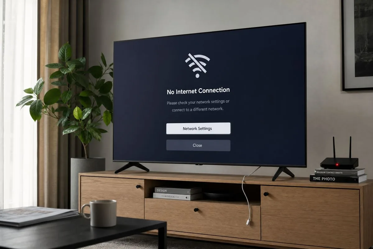 Smart TV showing no internet connection error