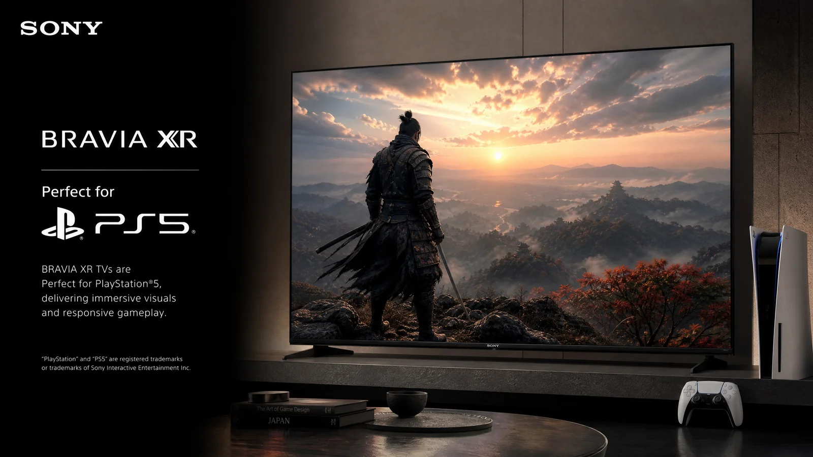 Sony Bravia XR television displaying a cinematic gaming scene
